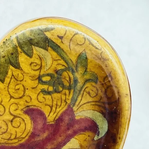 Artisan Heart Pendant Necklace Signed SC Natural Stone Cord Boho Southwest Style - Picture 5 of 8